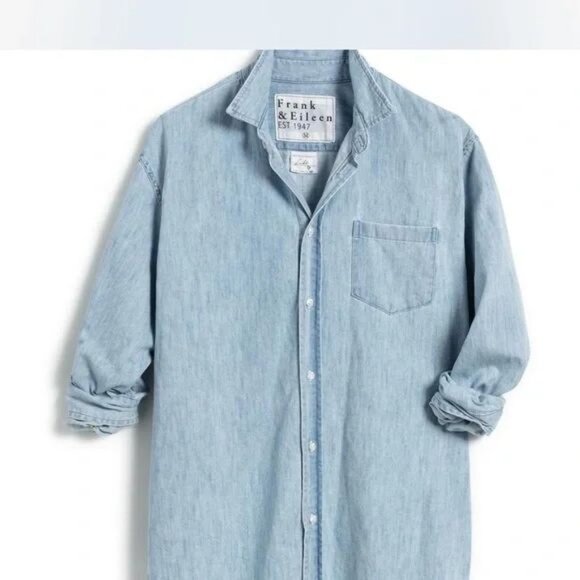 Frank & Eileen Blue Style Eileen Heritage Casual Button Down Shirt Size XL EUC - Picture 1 of 8